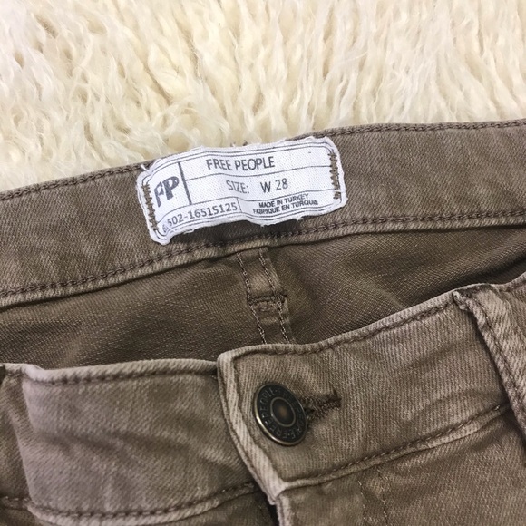 Free People Distressed Brown Jeggings - Picture 4 of 5